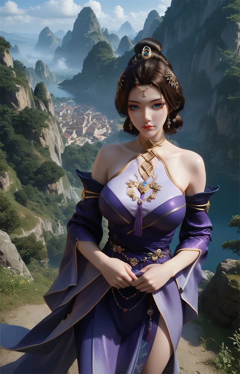 图片[2]-[第1291期] [凡人修仙传-范静梅] 紫衣巨乳 [56P]-晚漫-共享AI国漫精致绘画AI高清视频