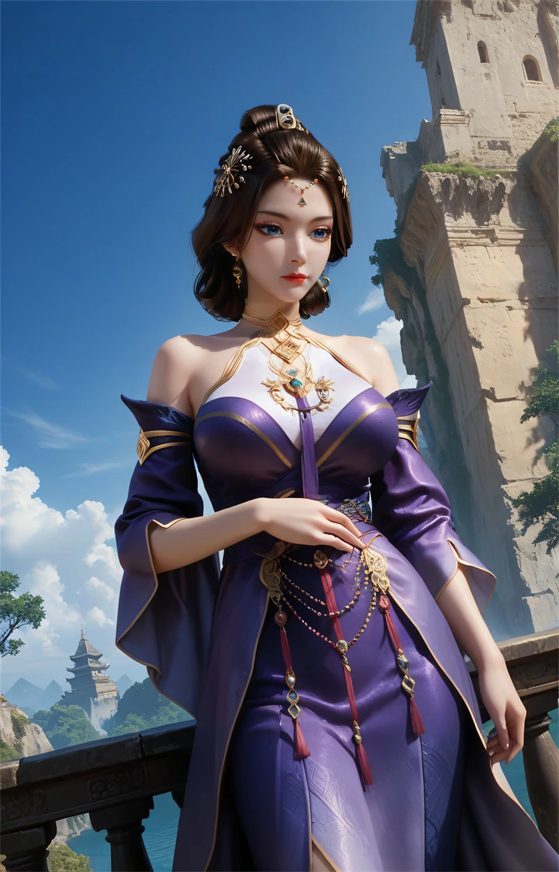 [第1291期] [凡人修仙传-范静梅] 紫衣巨乳 [56P]-晚漫-共享AI国漫精致绘画AI高清视频